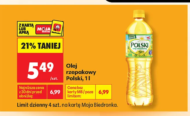 Olej rzepakowy Polski promocja w Biedronka