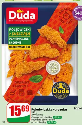 Polędwiczki z kurczaka panierowane łagodne Duda promocja w Dino