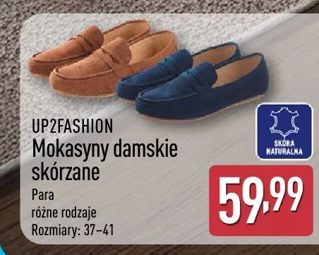 Mokasyny damskie skórzane promocja w Aldi