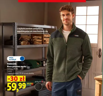 Bluza polarowa męska Parkside promocja w Lidl