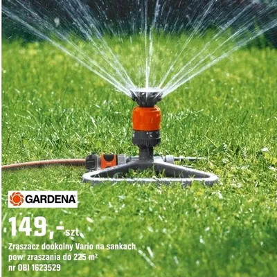 Zraszacz dookolny Vario na sankach pow. zraszania do 225 m² promocja w OBI