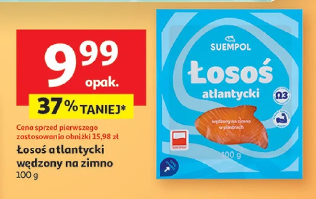 Łosoś atlantycki wędzony na zimno promocja w Auchan