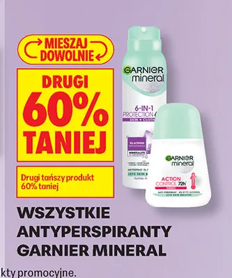 Antyperspiranty Garnier Mineral promocja w Biedronka