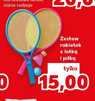 Zestaw rakietek z lotką i piłką promocja w Kaufland