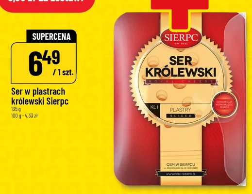 Ser w plastrach Królewski Sierpc promocja w POLOmarket