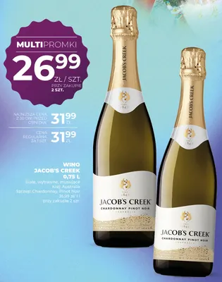 Wino musujące białe wytrawne Jacob's Creek Chardonnay Pinot Noir promocja w Duży Ben