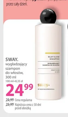 Wygładzający szampon do włosów SWAY. promocja w Hebe