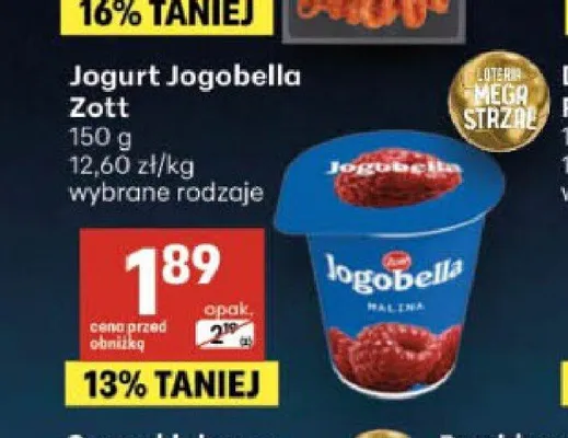 Jogurt Jogobella Zott promocja w Delikatesy Centrum