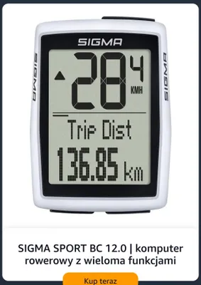 Komputer rowerowy Sigma Sport BC 12,0 promocja w Amazon