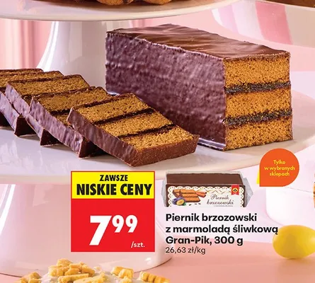 Piernik brzozowski z marmoladą śliwkową promocja w Biedronka