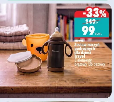 Zestaw naczyń podróżnych dla dzieci Travel Kidnort promocja w Biedronka Home