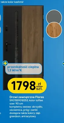 Drzwi zewnętrzne Flores Ok Doors promocja w Castorama