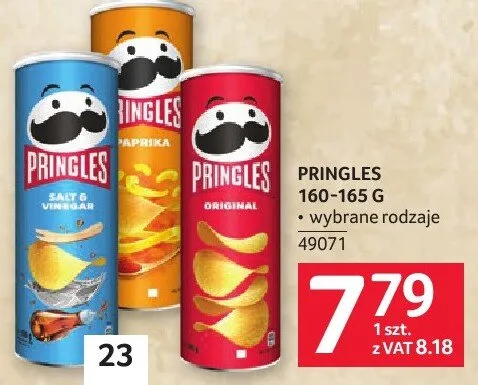 Chipsy Pringles 160-165 g promocja w Selgros