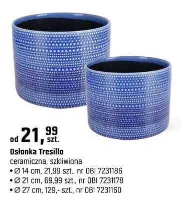 Osłonka Tresillo ceramiczna, szkliwiona promocja w OBI