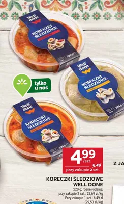 Koreczki śledziowe Well Done promocja w Stokrotka