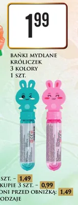 Bańki mydlane króliczek 3 kolory promocja w Dino