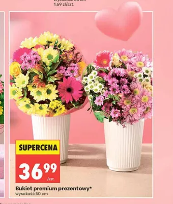Bukiet premium prezentowy wysokość 50cm promocja w Biedronka