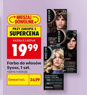 Farba do włosów Syoss Permanent Color 5_8 Orzechowy Brąz promocja w Biedronka