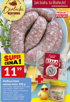 Kiełbasa biała surowa extra promocja w Twój Market