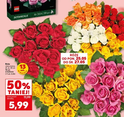 Róże dł. ok. 30cm promocja w Kaufland