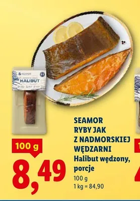 Halibut wędzony, porcje promocja w Lidl