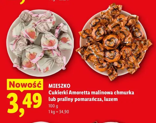 Praliny pomarańcza luzem Mieszko promocja w Lidl