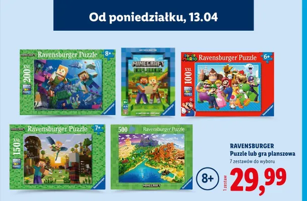 Puzzle lub gra planszowa promocja w Lidl