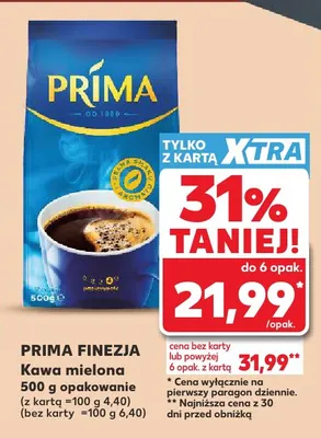 Kawa mielona Prima Finezja promocja w Kaufland