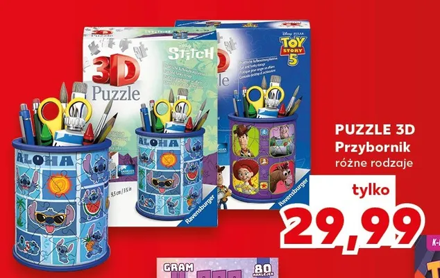 Puzzle 3D Przybornik Ravensburger promocja w Kaufland