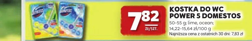 Kostka do WC Power 5 ocean Domestos promocja w Stokrotka