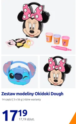 Zestaw modeliny Okidoki Dough Myszka Minnie 3-pak 56 g promocja w Action