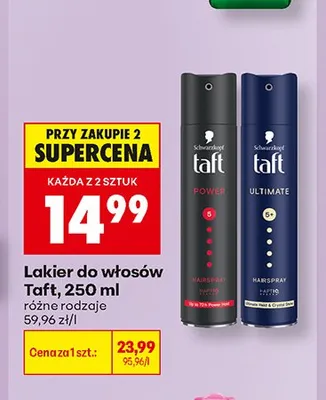 Lakier do włosów Taft Ultimate promocja w Biedronka