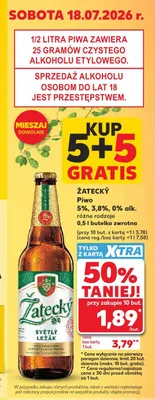 Piwo Žatecký 5% promocja w Kaufland