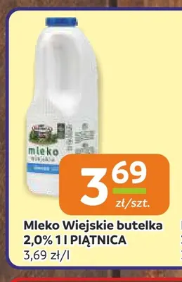Mleko Wiejskie Piątnica 2,0% promocja w Społem Częstochowa