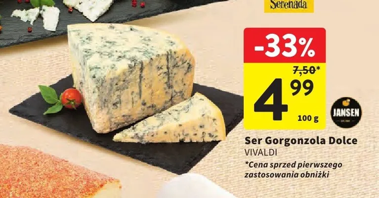 Ser Gorgonzola Dolce Vivaldi promocja w Intermarche