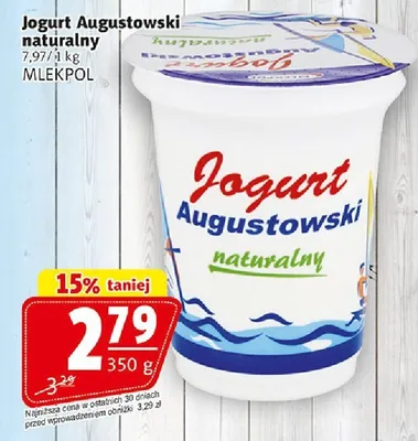 Jogurt Augustowski naturalny Mlekpol promocja w Prim Market
