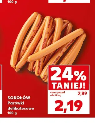 Parówki Delikatesowe Sokołów promocja w Kaufland