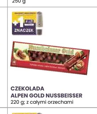 Czekolada Alpen Gold Nussbeisser z całymi orzechami promocja w Stokrotka