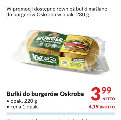 Bułki do burgerów Oskroba promocja w Makro
