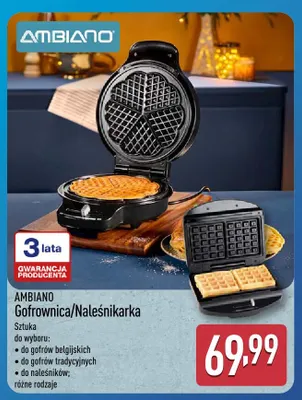Gofrownica do gofrów tradycyjnych Ambiano promocja w Aldi