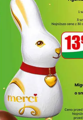 Figurka zając z czekolady promocja w Dino