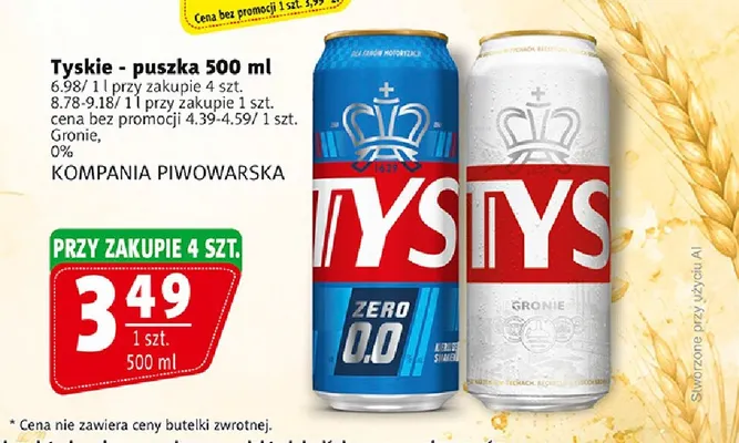 Piwo bezalkoholowe Tyskie promocja w Prim Market