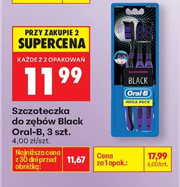 Szczoteczka do zębów Black Mega Pack promocja w Biedronka