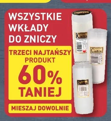 Wkłady do zniczy Calux promocja w Aldi