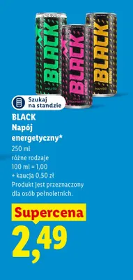 Napój energetyczny Black Mojito Zero Sugar promocja w Lidl