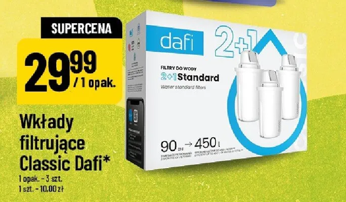Wkłady filtrujące Classic Dafi 3-pak promocja w POLOmarket