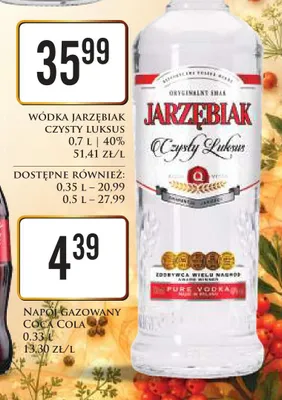 Wódka Jarzębiak Czysty Luksus 40% promocja w Dino