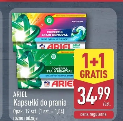 Kapsułki do prania ARIEL promocja w Aldi