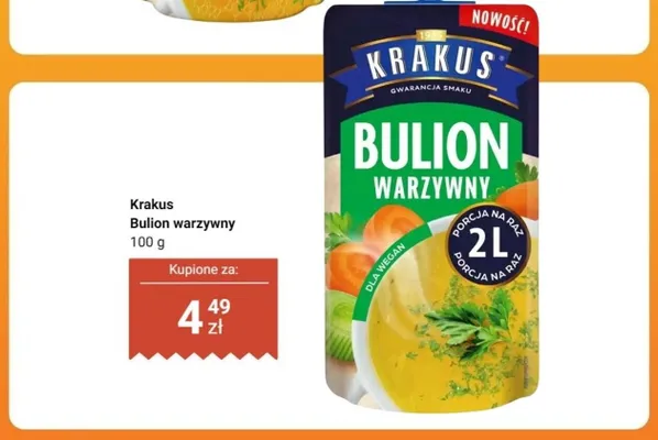 Bulion warzywny Krakus promocja w Dino