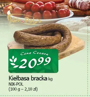 Kiełbasa bracka Nik-Pol promocja w CEZAR Delikatesy